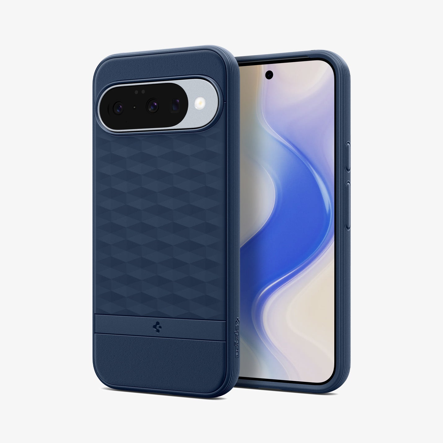 ACS09710 - Pixel 10 Pixel 10 Pro in midnight blue showing the back and front