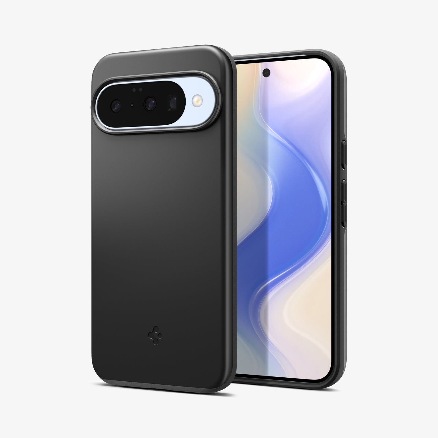 ACS09699 - Pixel 10, Pixel 10 Pro Thin Fit (MagFit) in black showing the back and front