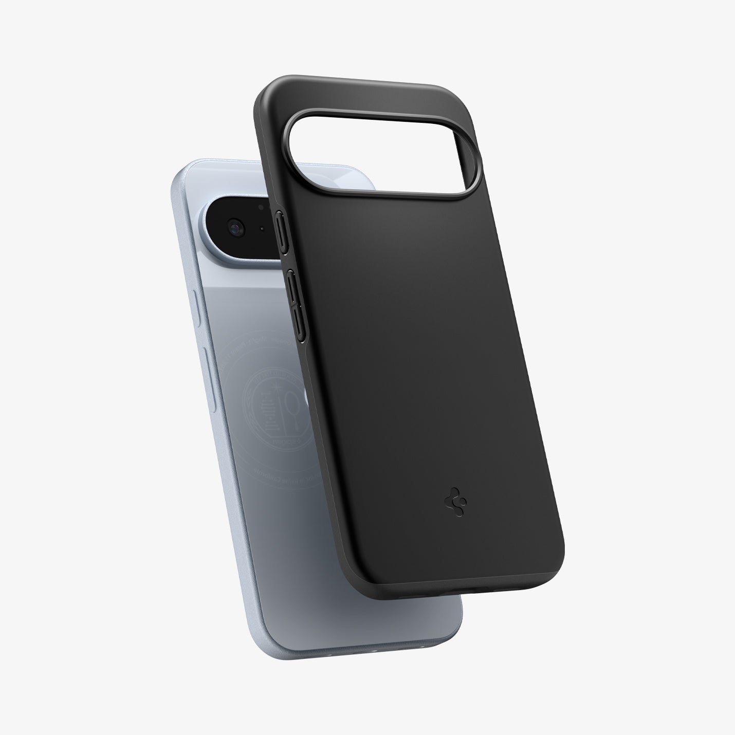 ACS09699 - Pixel 10, Pixel 10 Pro Thin Fit (MagFit) in black showing the sides, partial front and back