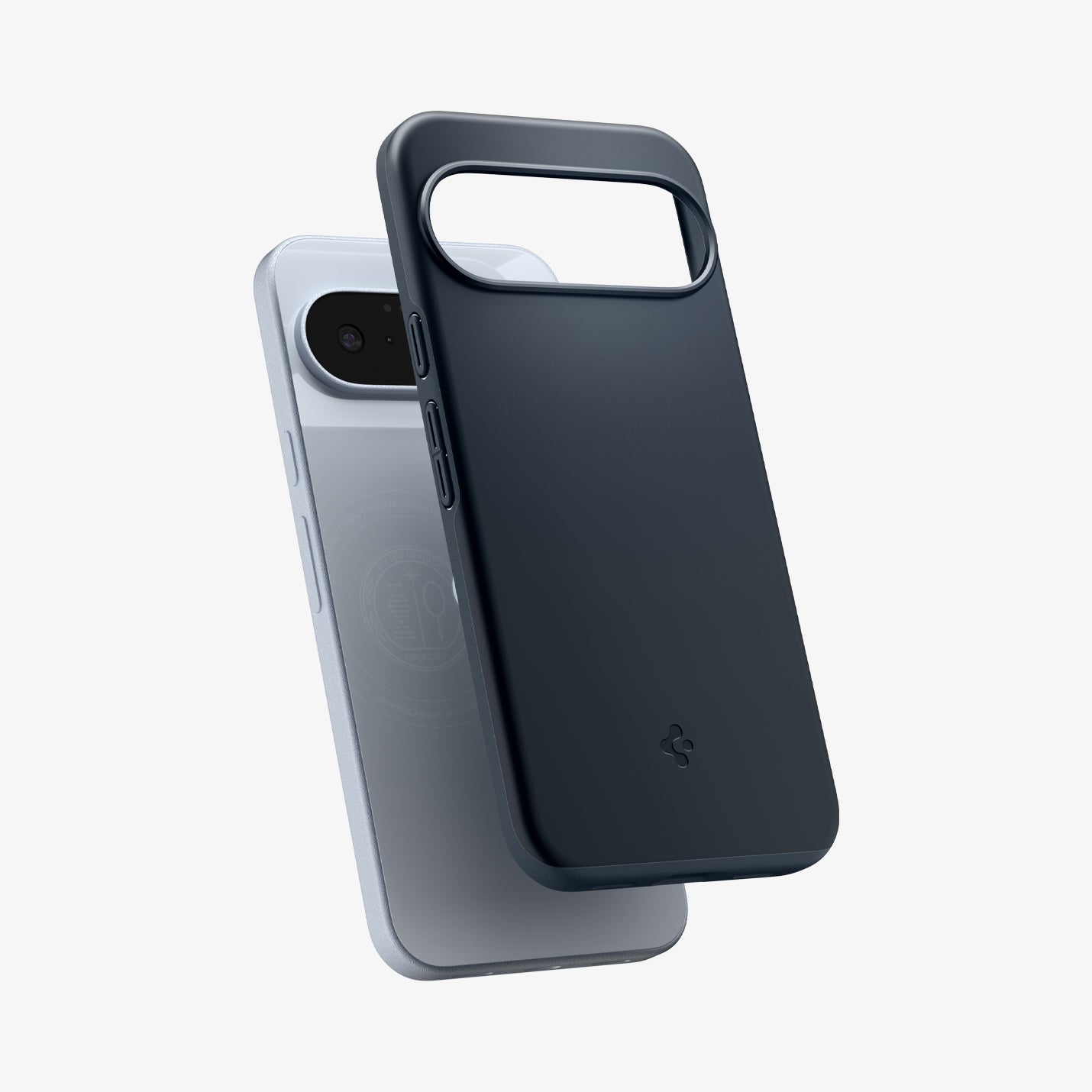 ACS09700 - Pixel 10, Pixel 10 Pro Thin Fit (MagFit) in Metal Slate showing the sides, partial front and back