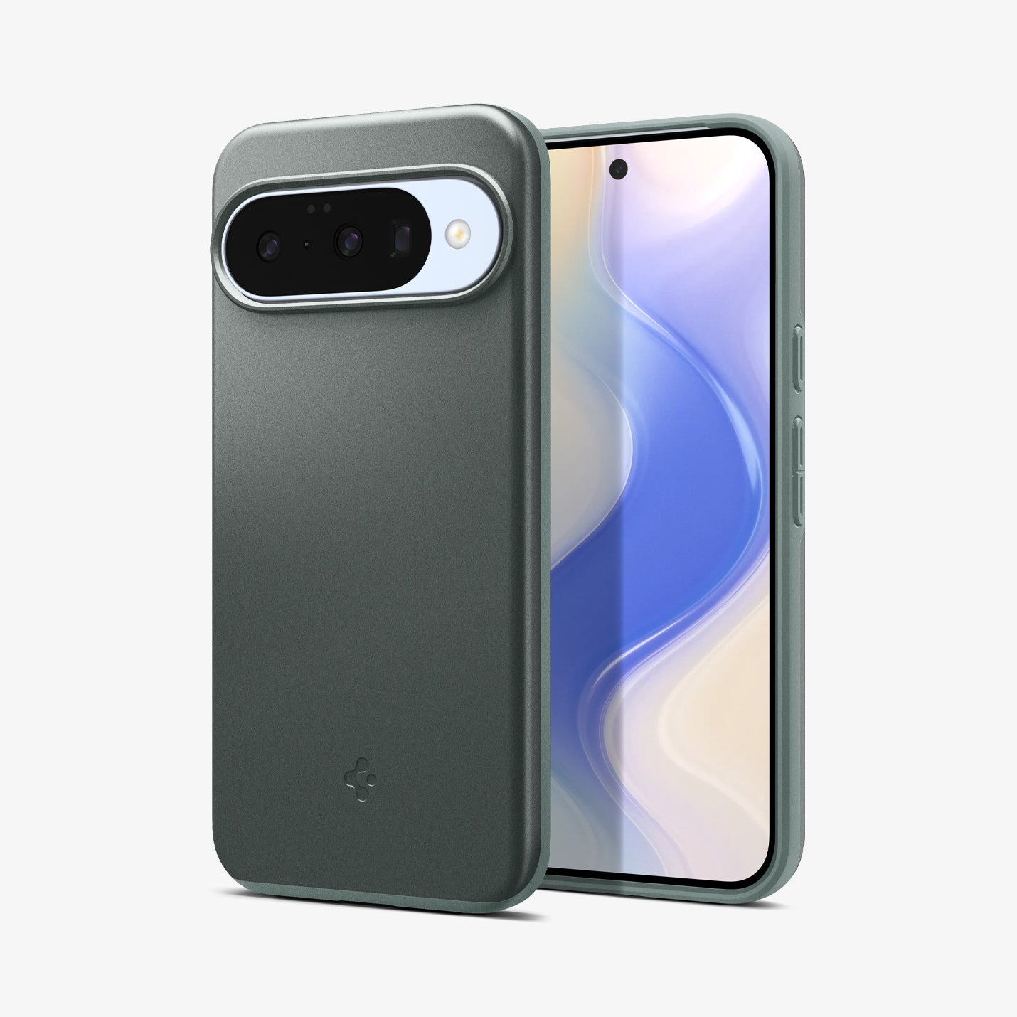 ACS09701 - Pixel 10, Pixel 10 Pro Thin Fit (MagFit) in Sage Green showing the back and front
