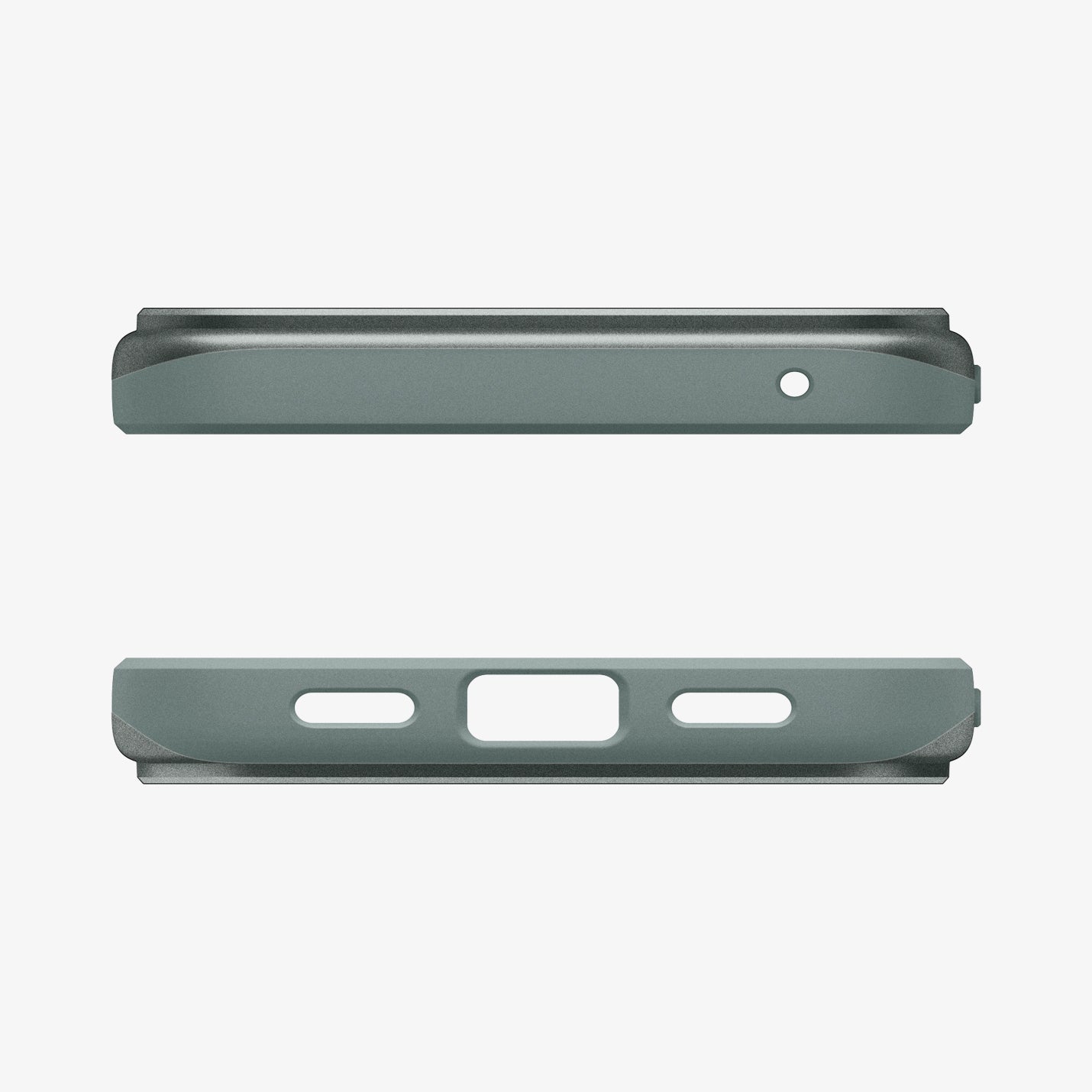 ACS09701 - Pixel 10, Pixel 10 Pro Thin Fit (MagFit) in Sage Green showing the top and bottom of case
