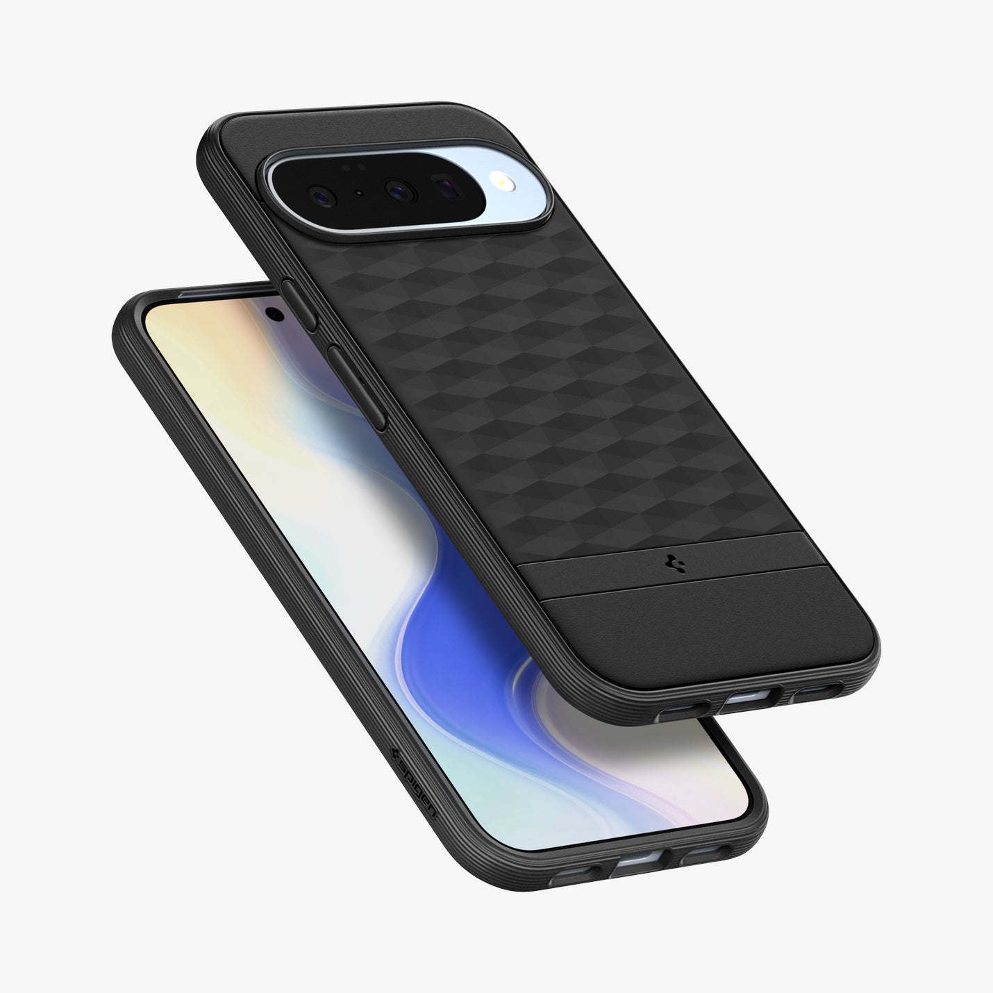 ACS09731 - Pixel 10 Pro XL Case Parallax (MagFit) in black showing the back, front and sides