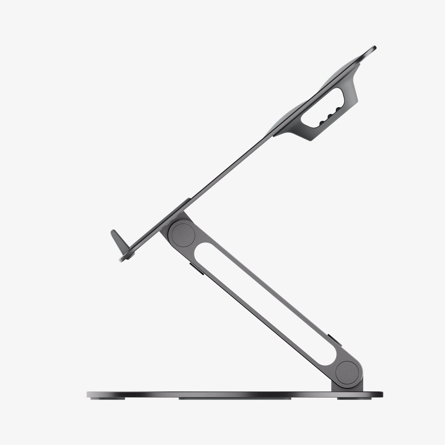 AMP09303 - Laptop Stand | LD206C in Space Gray showing the side