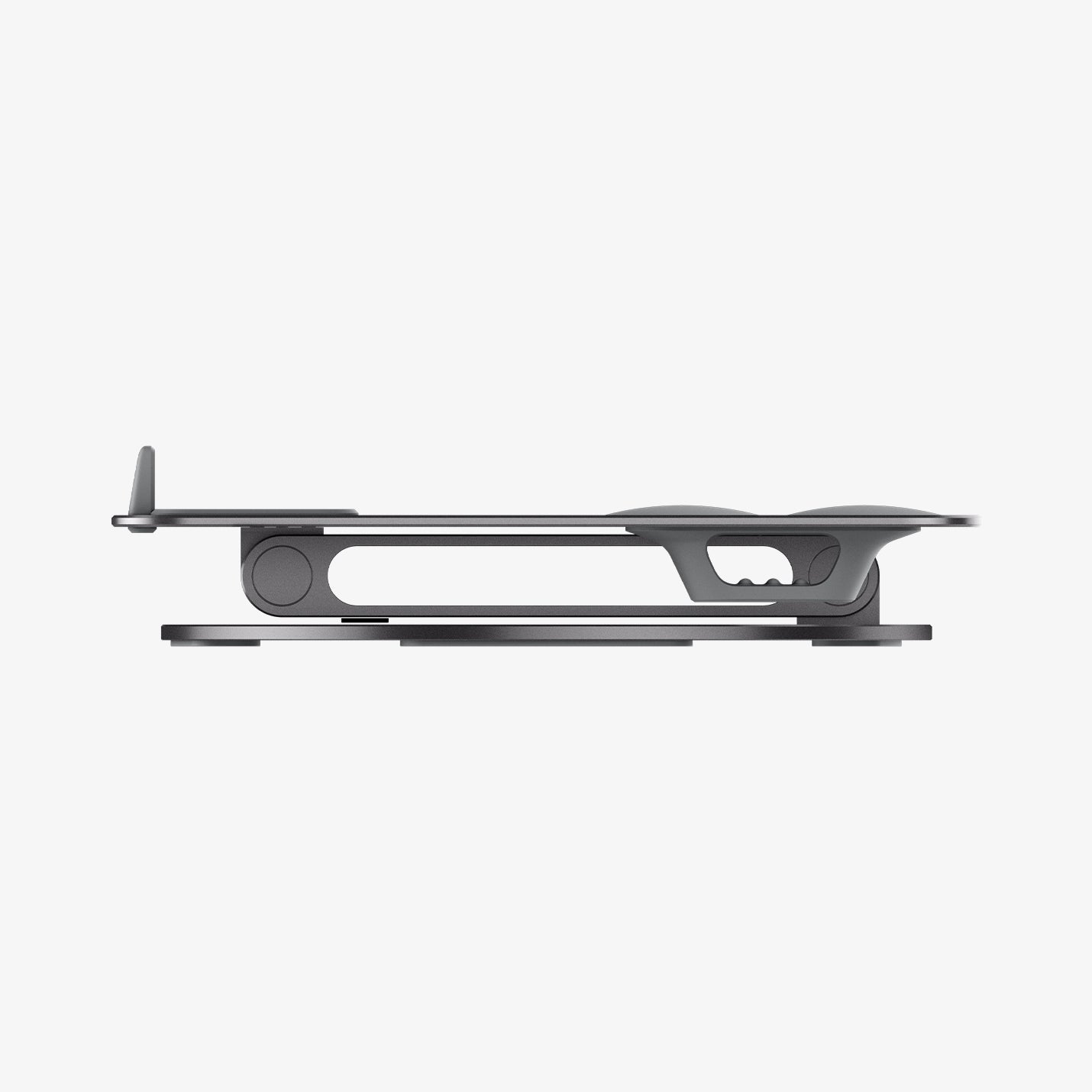 AMP09303 - Laptop Stand | LD206C in Space Gray showing the stand folded
