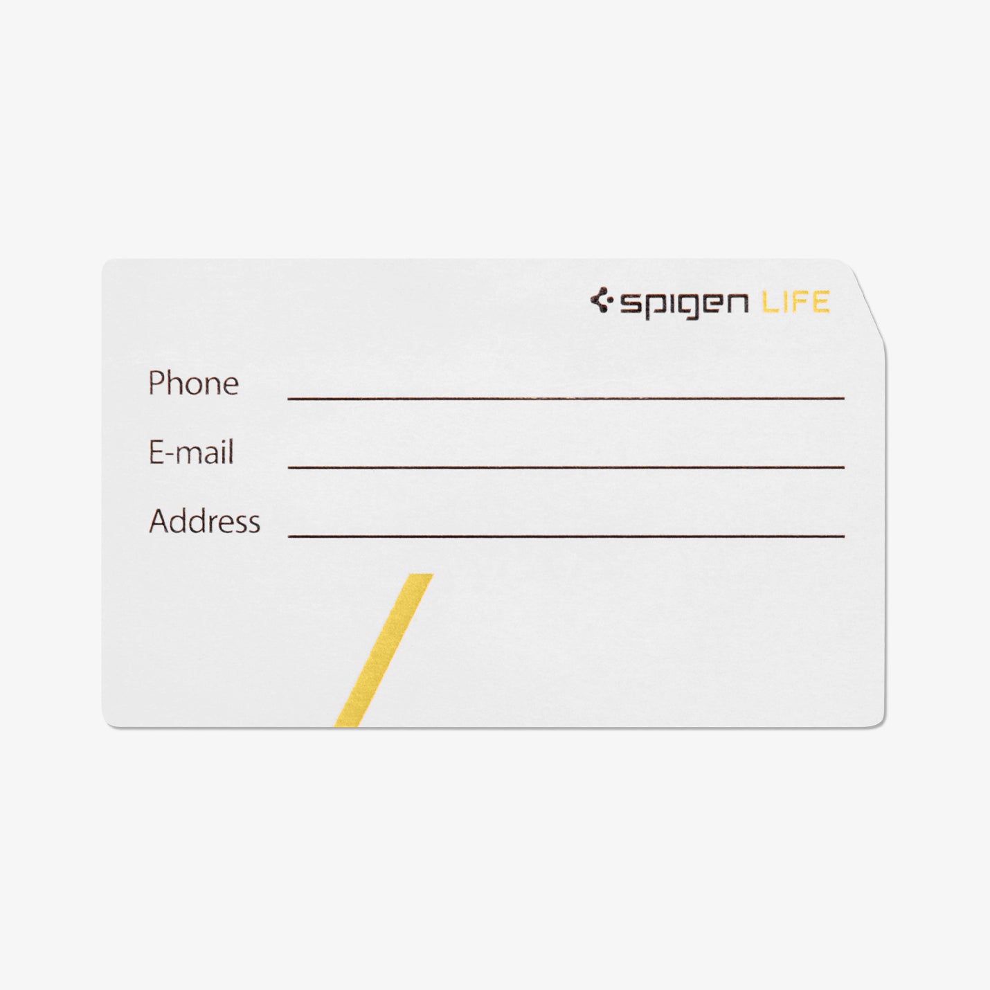AHP09776 - luggage tag in black showing detail of paper
