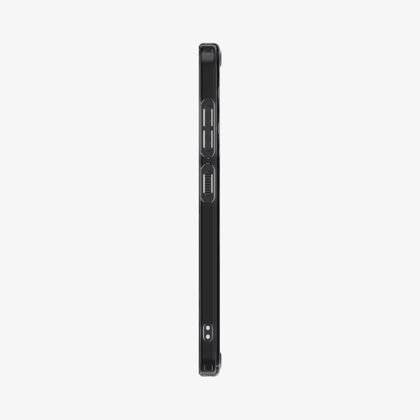 ACS08982 - Galaxy S25 Plus Case Ultra Hybrid Metal Ring Zero One (MagFit) in Zero One Black showing the side