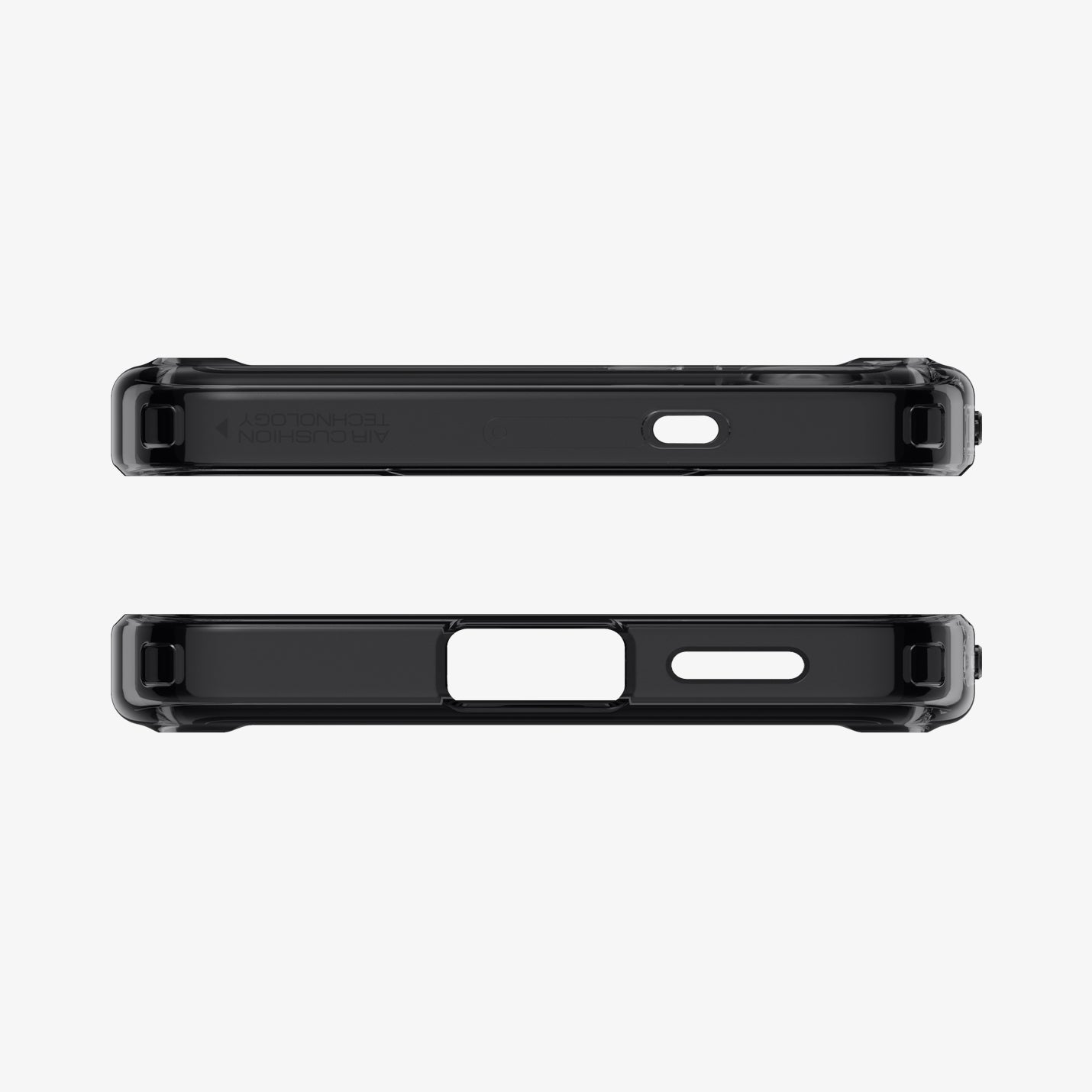 ACS08982 - Galaxy S25 Plus Case Ultra Hybrid Metal Ring Zero One (MagFit) in Zero One Black showing the top and bottom