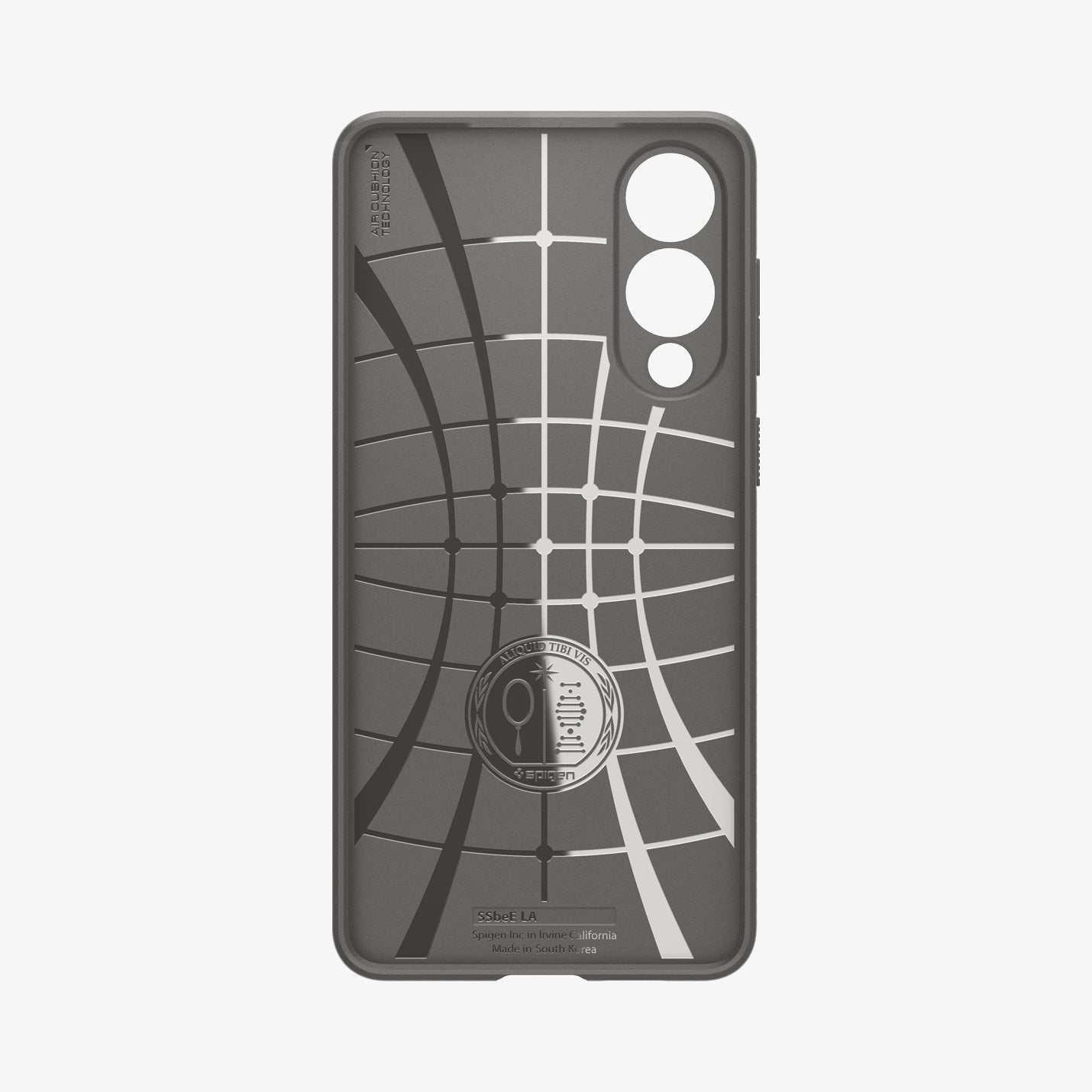 ACS09421 - Galaxy S25 Edge Case Liquid Air in Marble Gray showing the inner