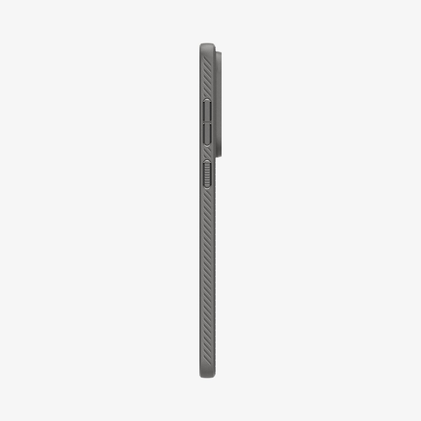 ACS09421 - Galaxy S25 Edge Case Liquid Air in Marble Gray showing the side