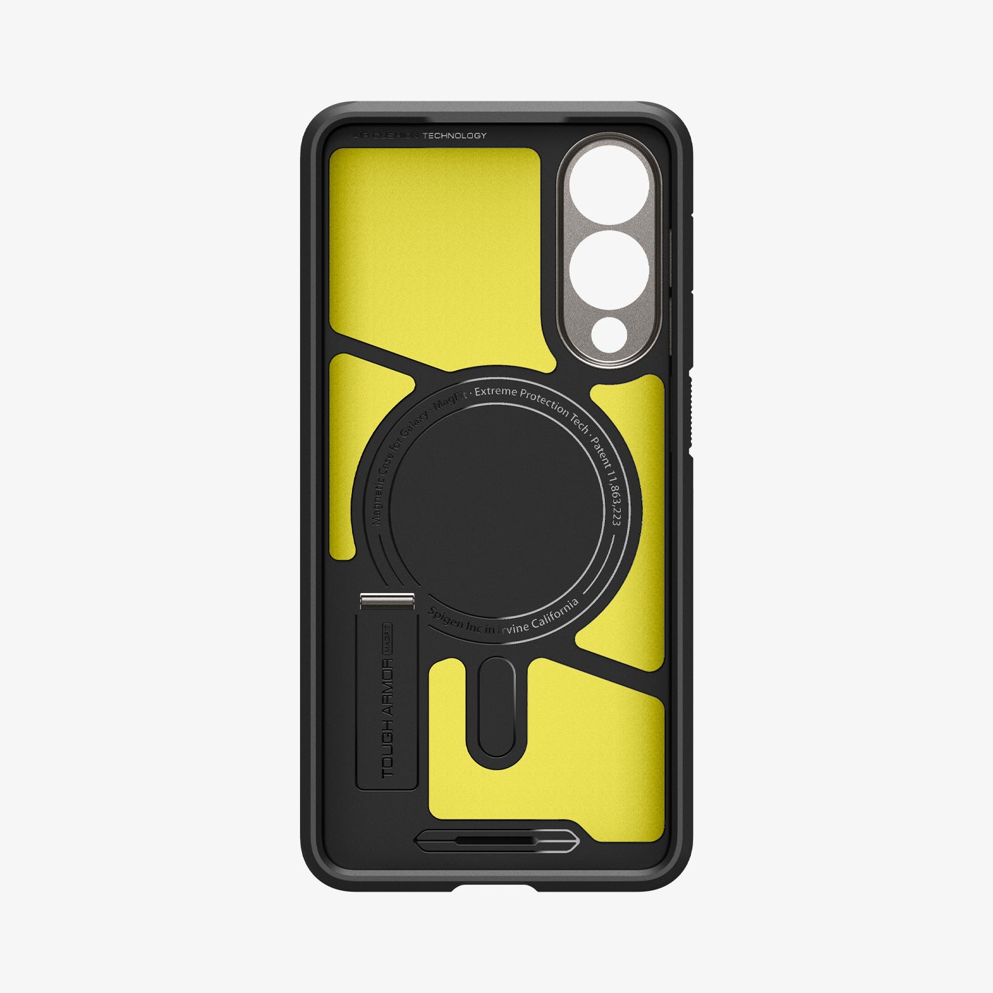 ACS09423 - Galaxy S25 Edge Case Tough Armor AI (MagFit) in Gunmetal showing the inner