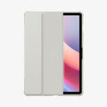 ACS09533 - Galaxy Tab S10 FE Case Ultra Hybrid Pro in Gray showing the front, cover folded in half, exposing partial front of the device