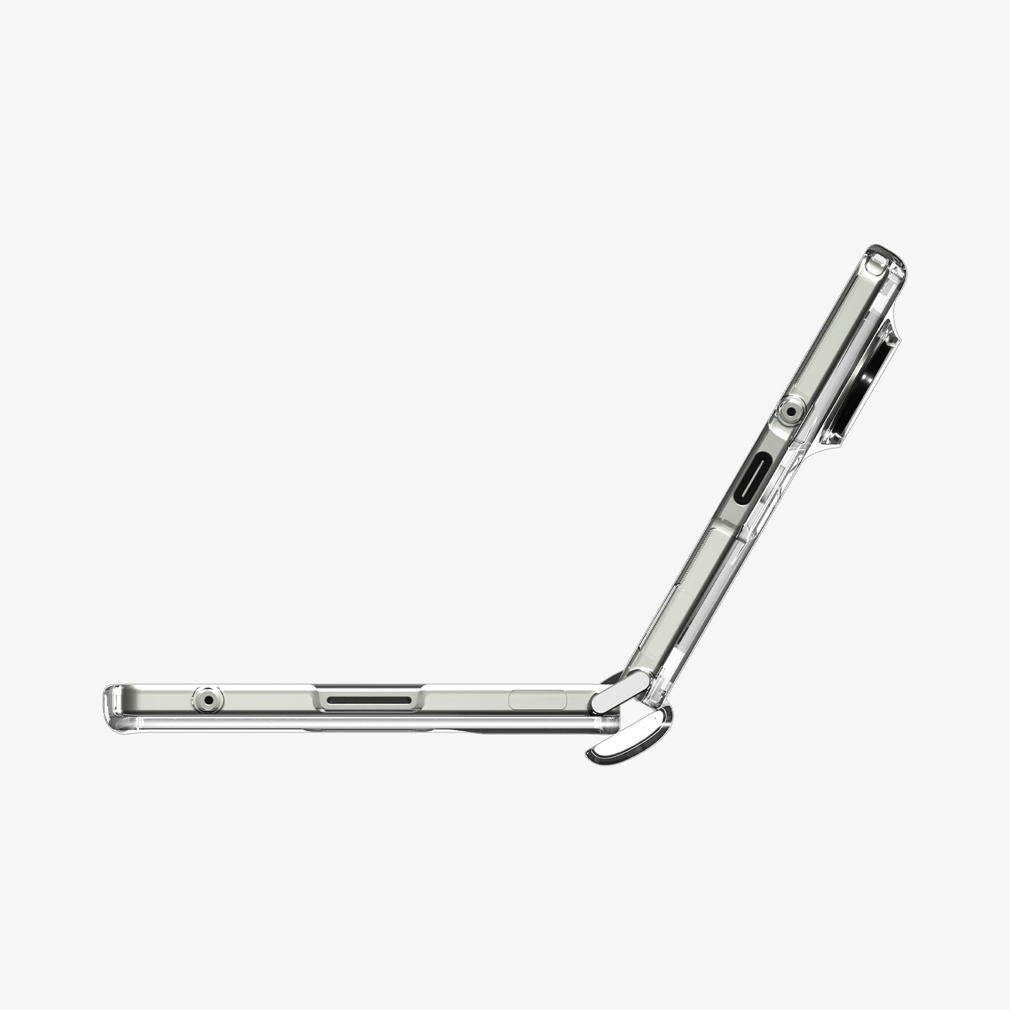 ACS09546 - Galaxy Z Fold 7 Ultra Hybrid Pro (MagFit) showing the bottom, half open