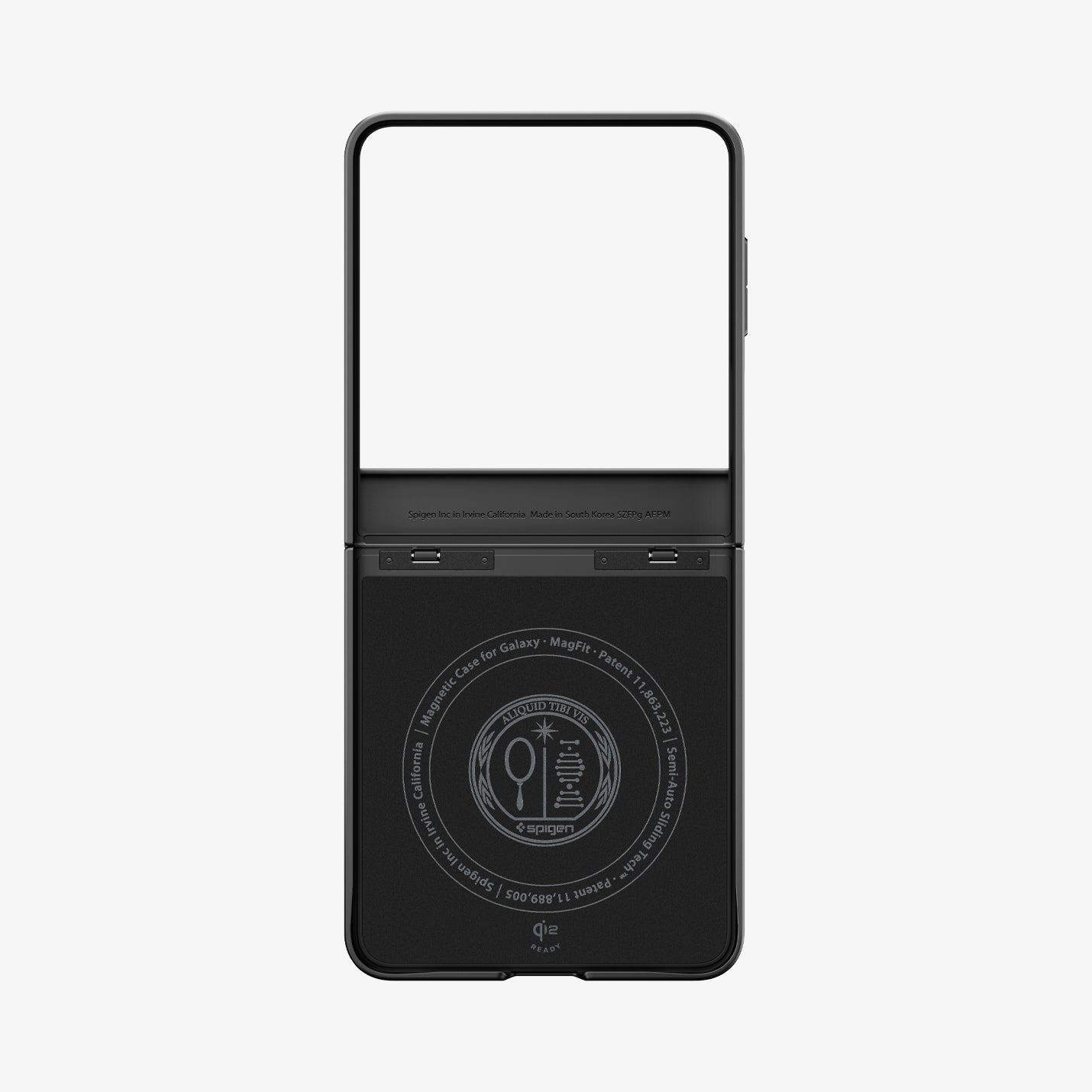 ACS09768 - Galaxy Z Flip 7 Case Air Fit Pro (MagFit) in black showing the inside of case