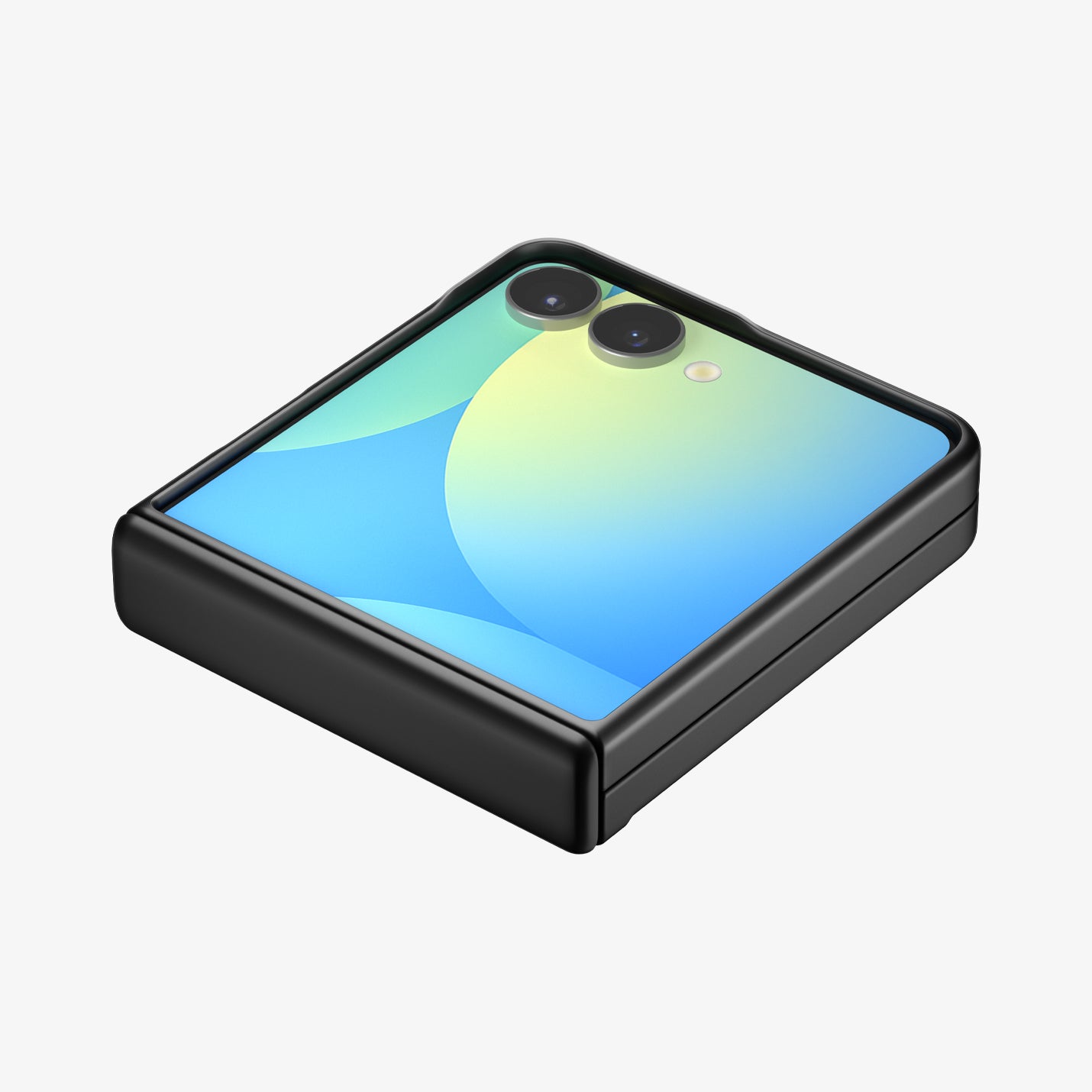 ACS09768 - Galaxy Z Flip 7 Case Air Fit Pro (MagFit) in black showing the back, side and hinge
