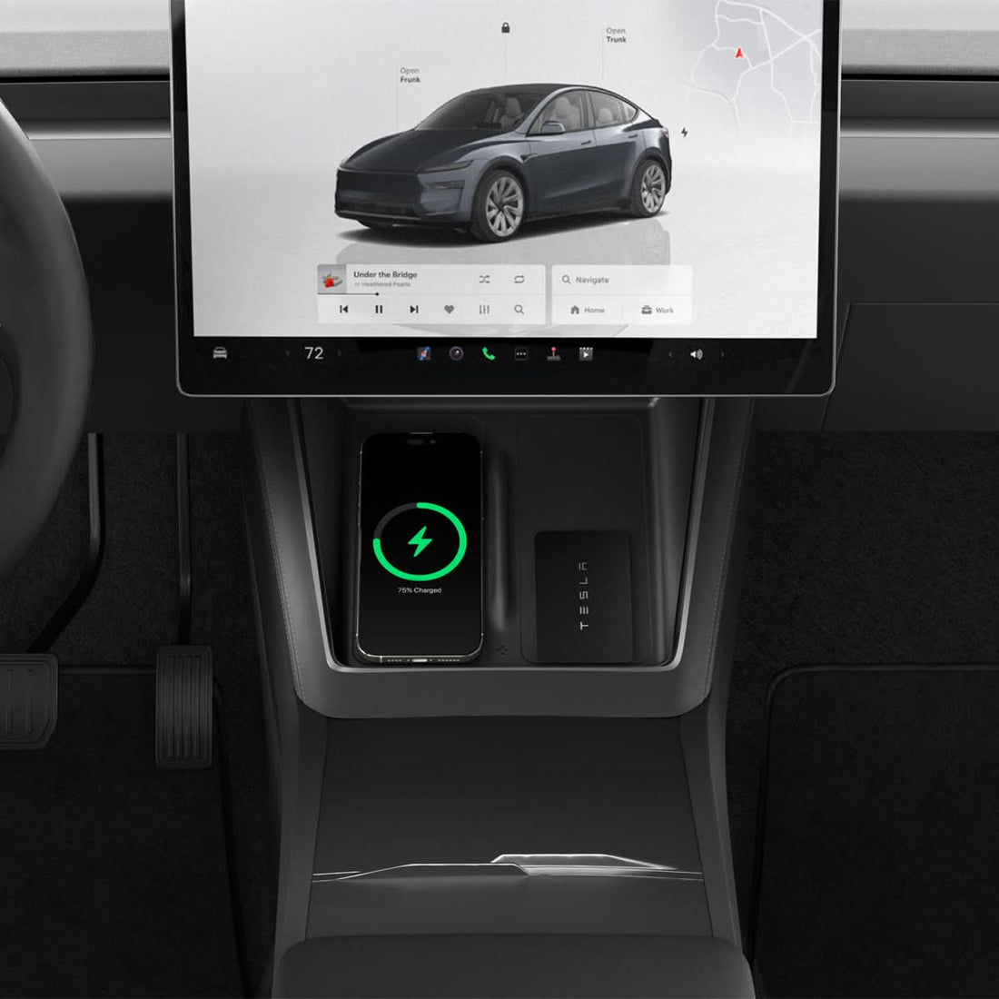ACP10031 - Model Y (2026) Wireless Charging Pad Cover | TO261JH in Black showing the front