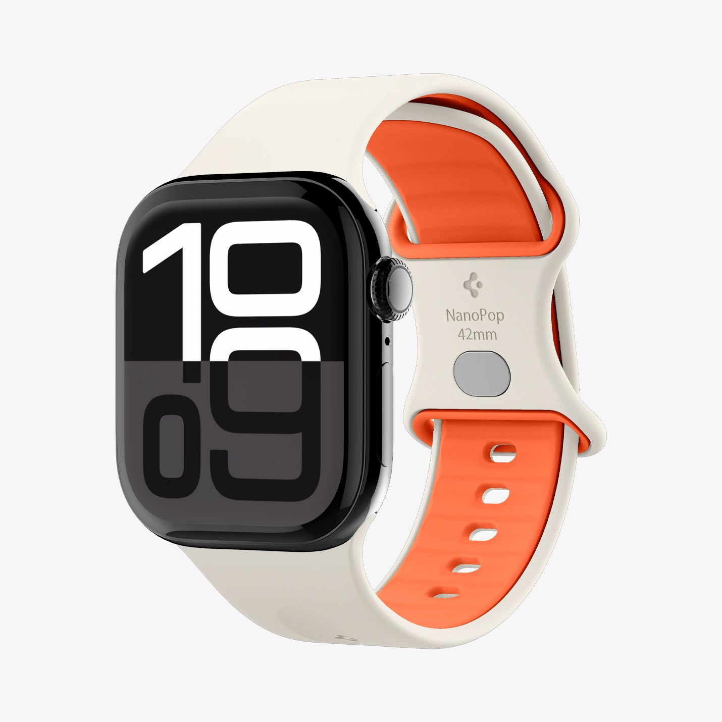 AMP09326 - Apple Watch Series - Nano Pop 42mm in Orange Beige showing the front