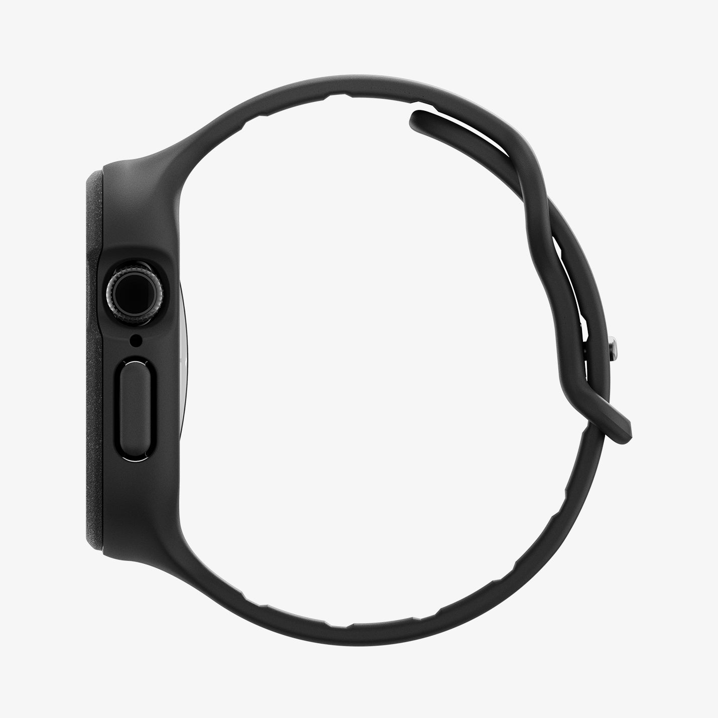 ACS09390 - Apple Watch 10 (42mm) Case Vault Pro in Matte Black showing the side