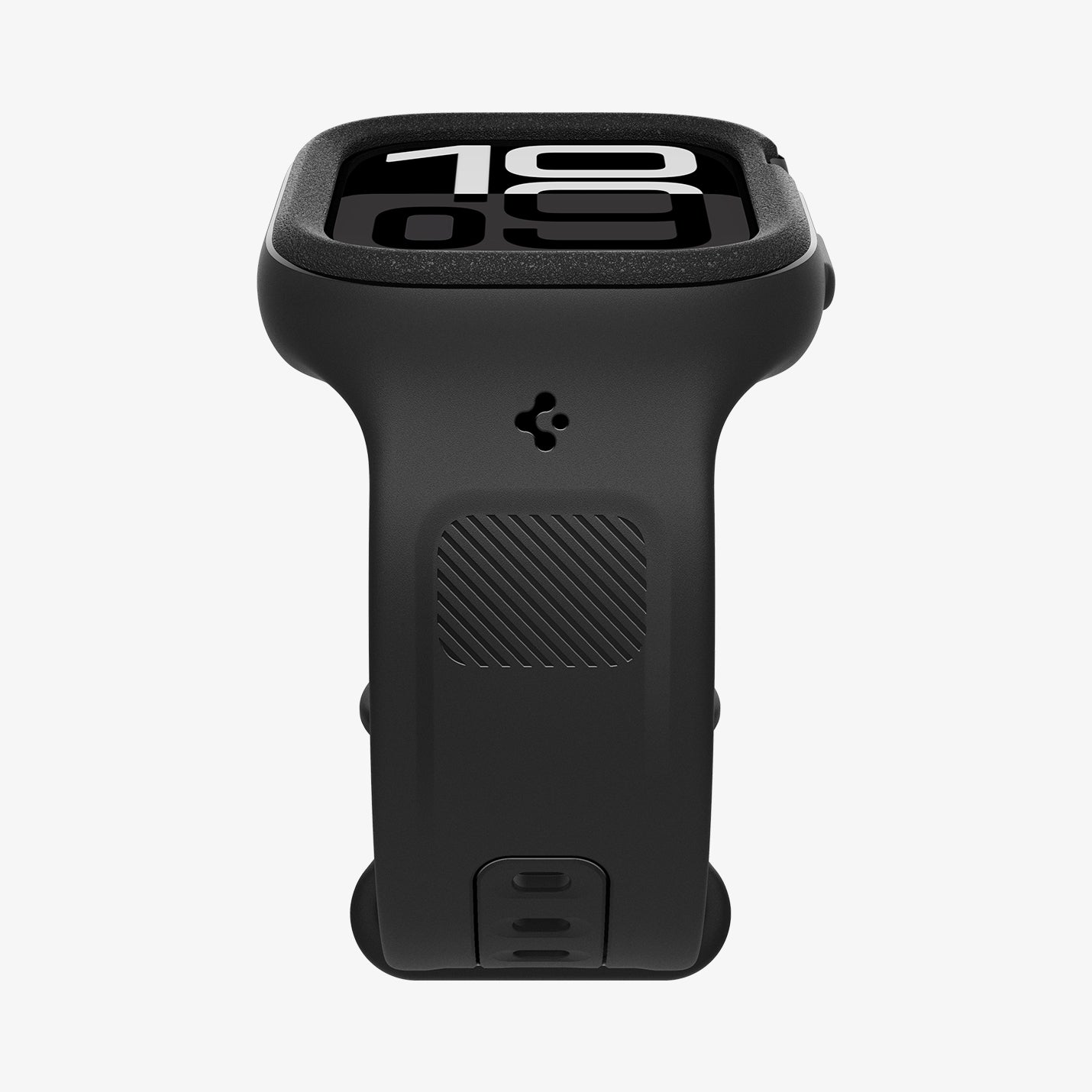 ACS09390 - Apple Watch 10 (42mm) Case Vault Pro in Matte Black showing the partial front and partial side