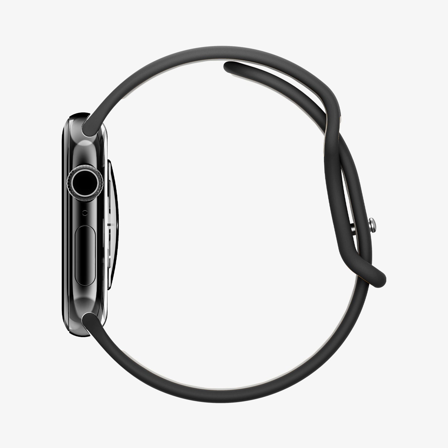 AMP09324 - Apple Watch Series - Nano Pop 42mm in Black Sesame showing the side facing left