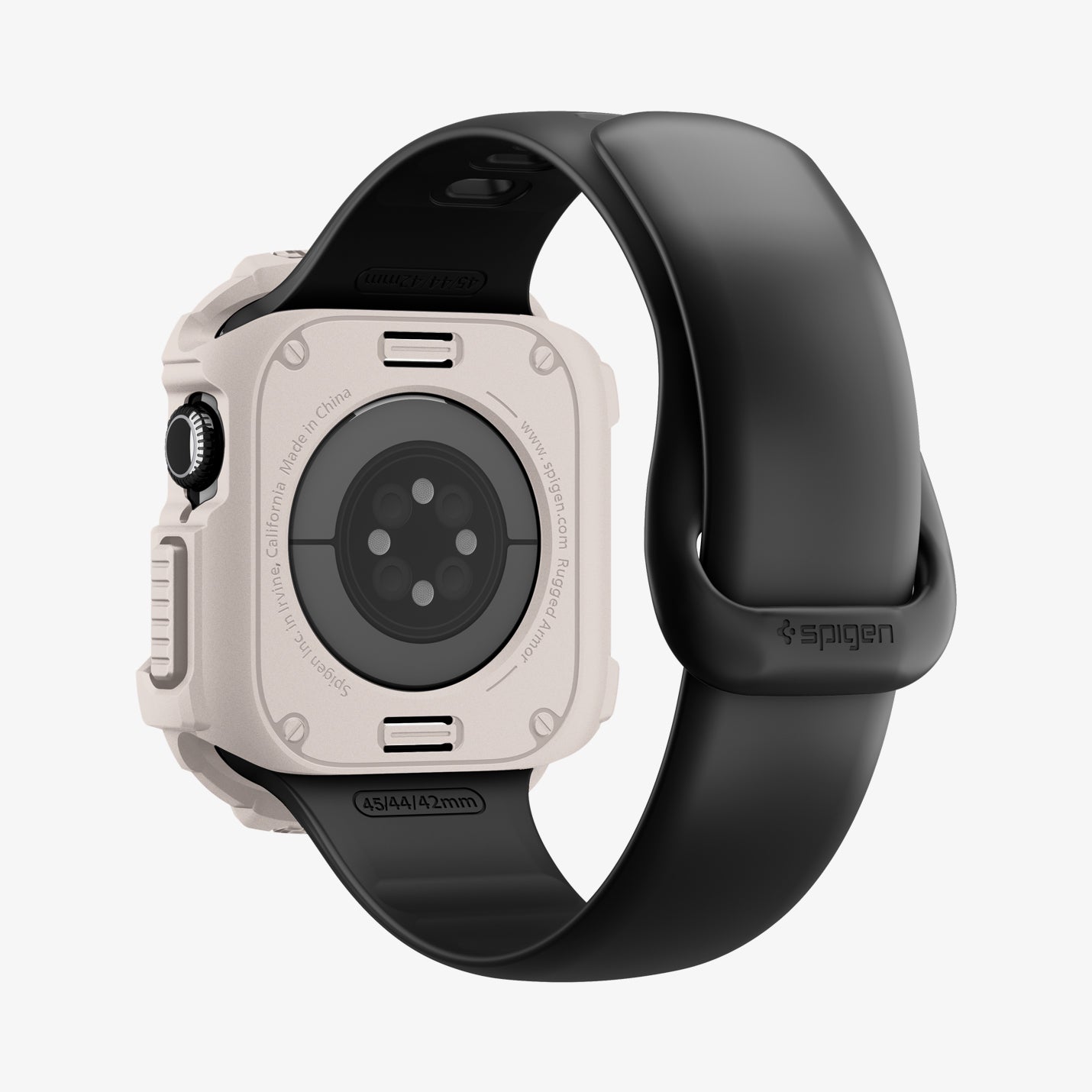 ACS10502 - Apple Watch 10/11 (46mm) Rugged Armor 2 in Dune Beige showing the back