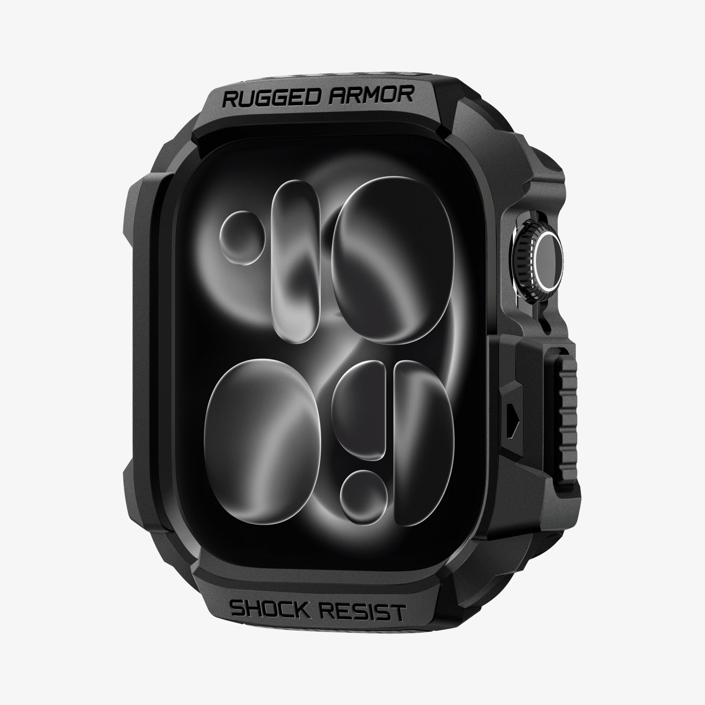 ACS10499 - Apple Watch 10/11 (46mm) Rugged Armor 2 in Matte Black showing the front
