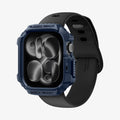 ACS10492 - Apple Watch 10/11 (42mm) Rugged Armor 2 in Navy Blue showing the front and inside of band