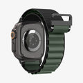 AMP10223 - Apple Watch Ultra (49mm) WBF1 in Black Green showing the back of the watch head and back of of the strap