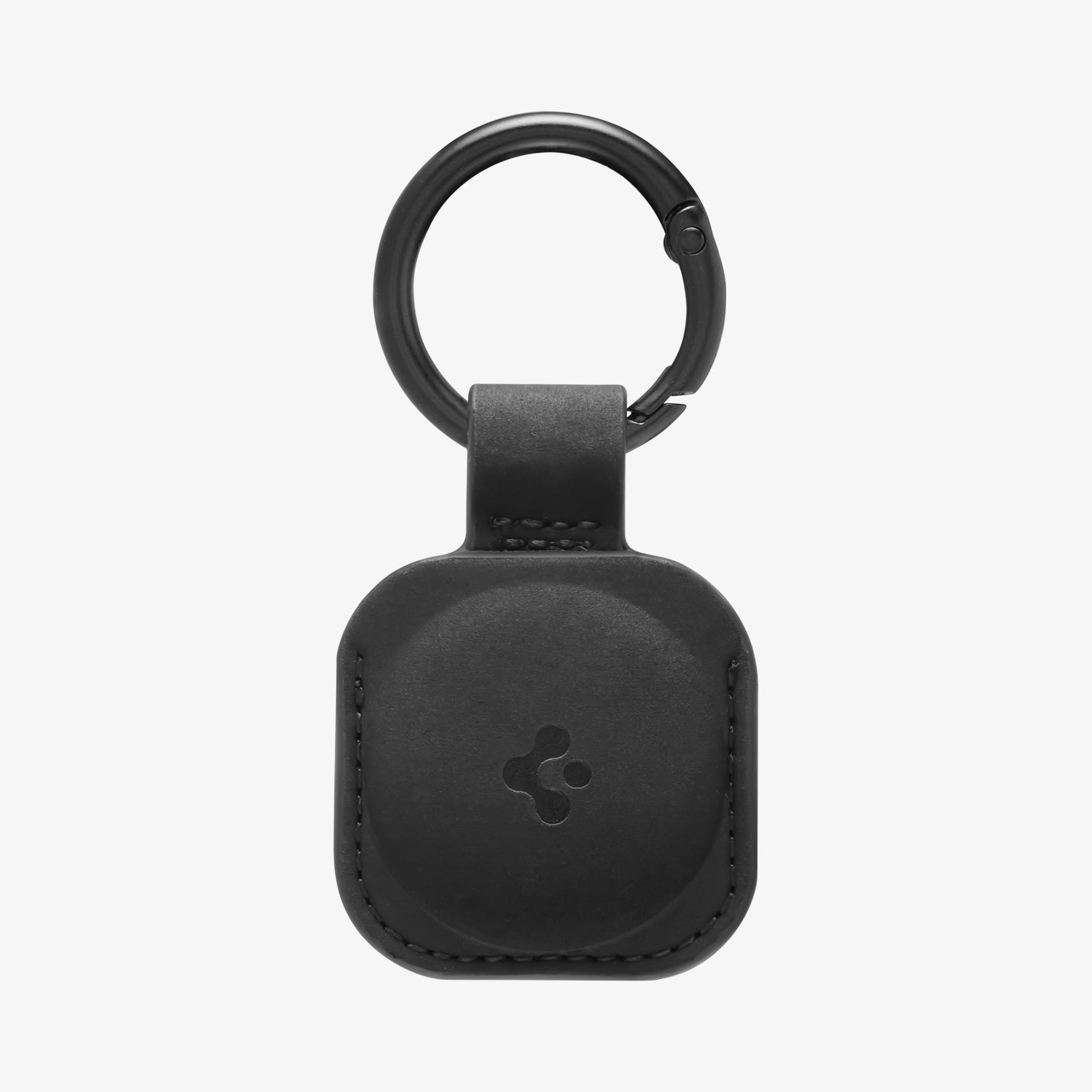 ACS09750 - AirTag Holder Keychain | AT200 in Black showing the back with carabiner