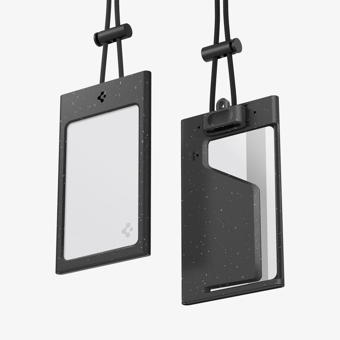 AFA08860 - Badge Holder MagSlide in Black showing the front and back