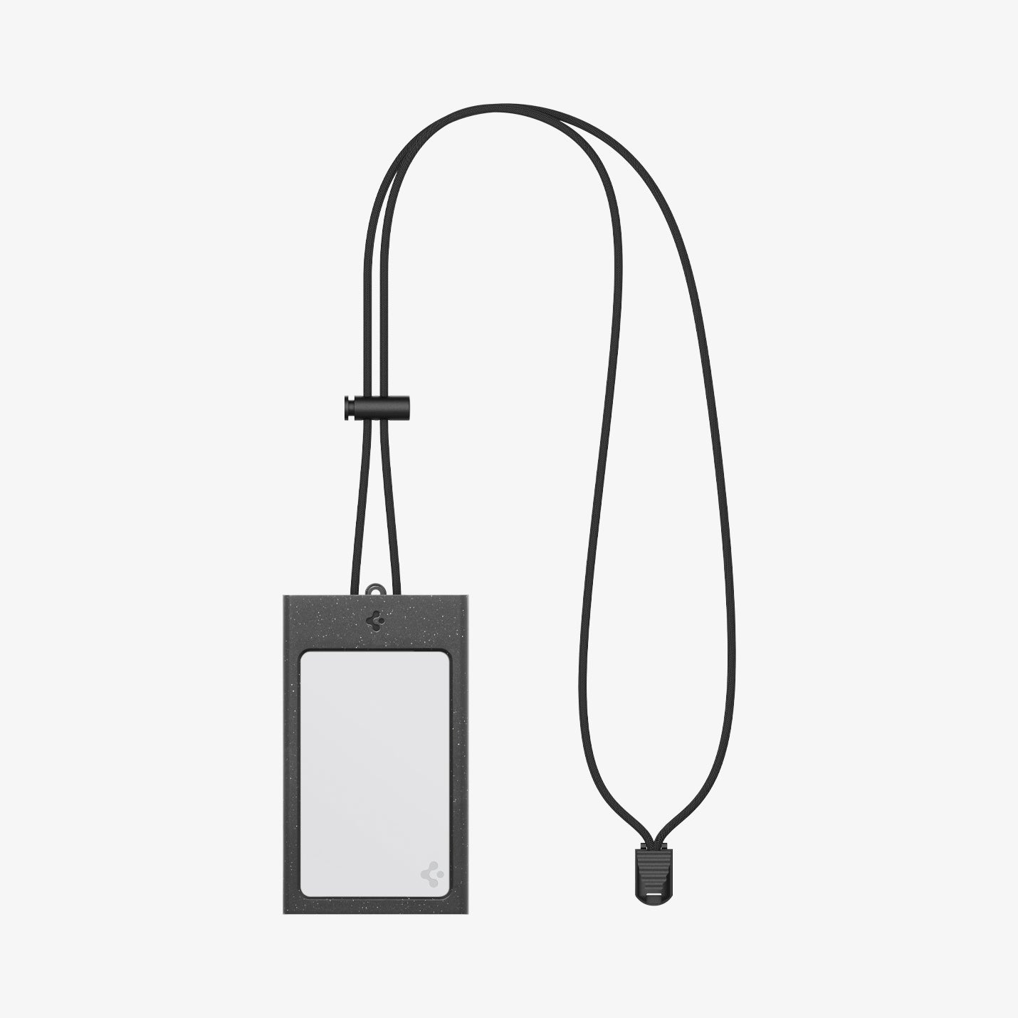 AFA08860 - Badge Holder MagSlide in Black showing the front with lanyard