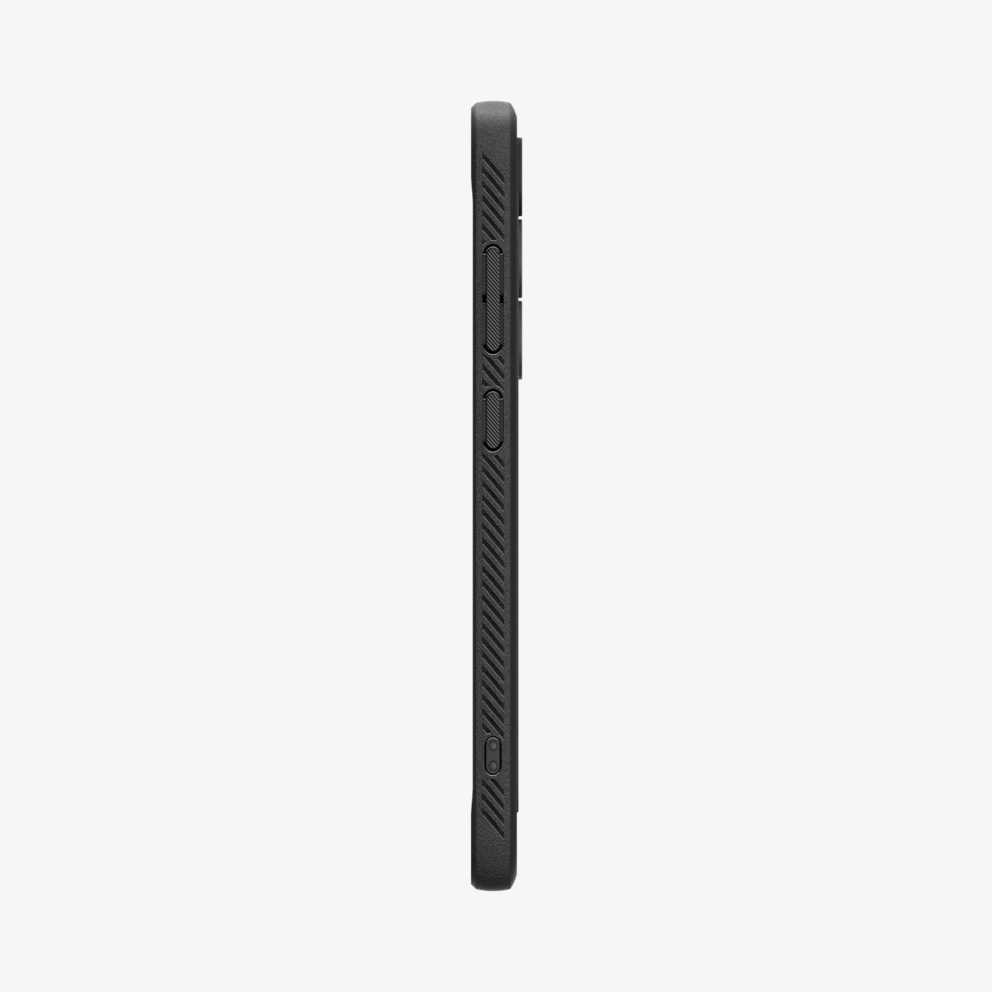 ACS08578 - Galaxy S24 FE Case Rugged Armor in Matte Black showing the side