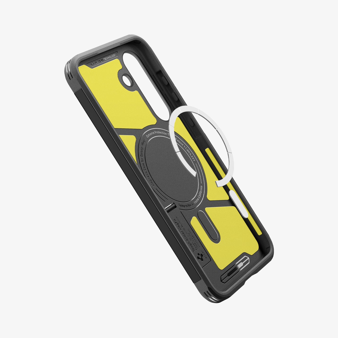 ACS10029 - Galaxy S25 FE Case Tough Armor (MagFit) in black showing the side and inside of case