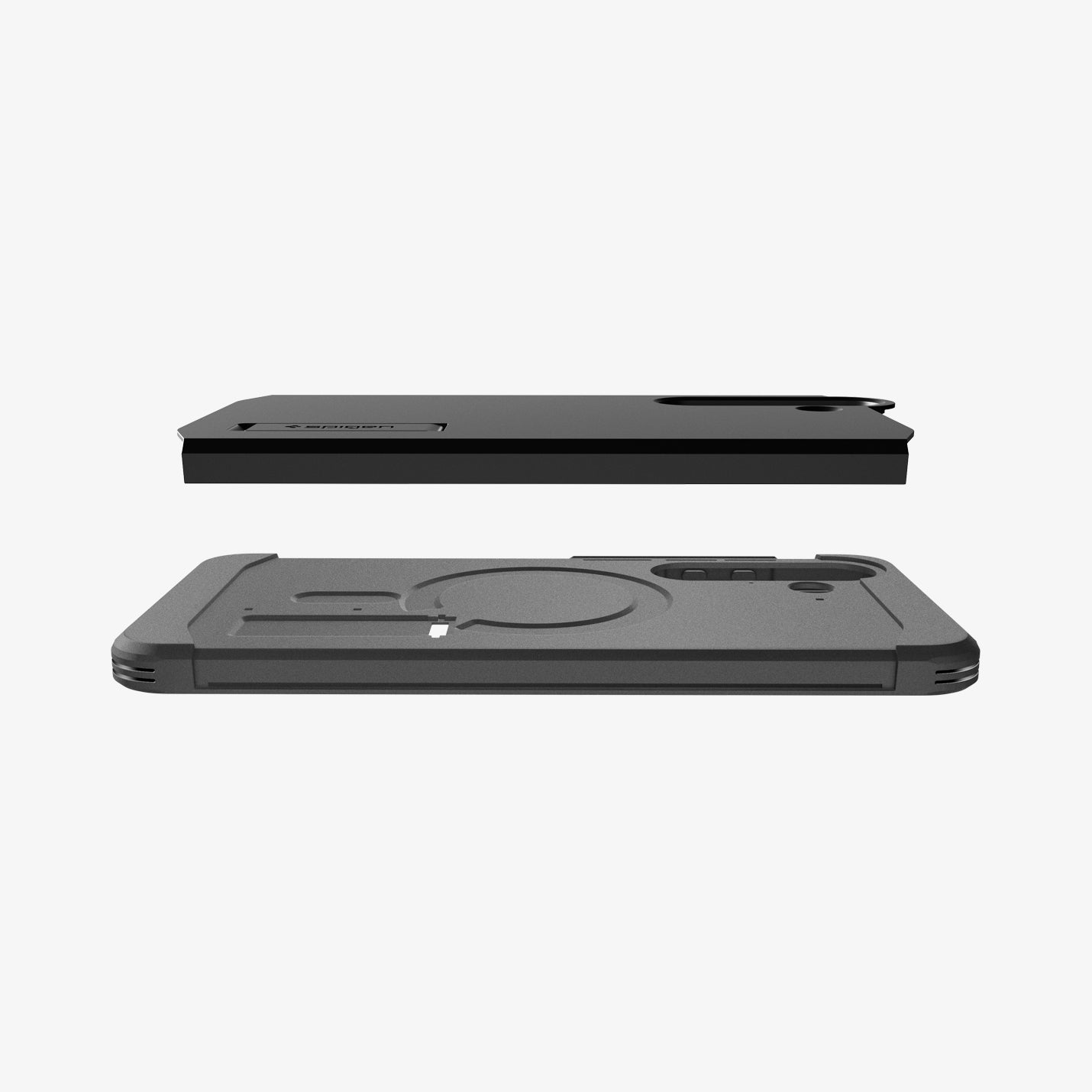ACS10029 - Galaxy S25 FE Case Tough Armor (MagFit) in black showing the side and layers of case
