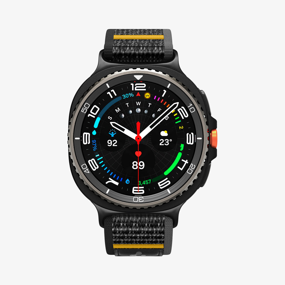 AMP10111 - Galaxy Watch 8 Series Athlex Air in Active Black showing the front