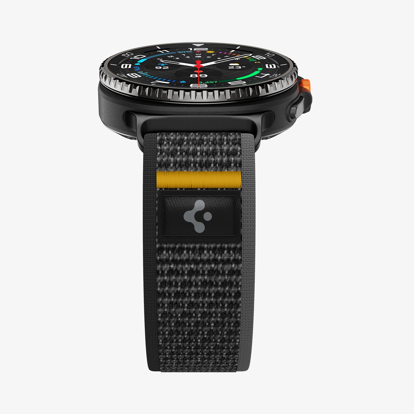 AMP10111 - Galaxy Watch 8 Series Athlex Air in Active Black showing the bottom and partial front
