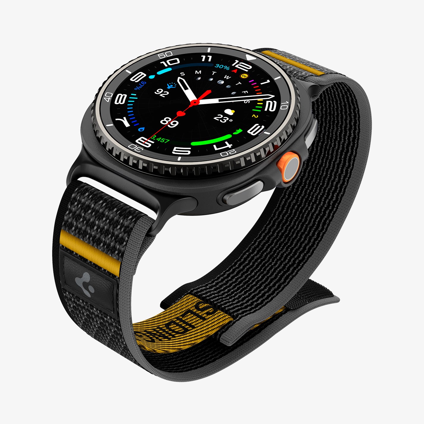 AMP10111 - Galaxy Watch 8 Series Athlex Air in Active Black showing the front and partial inside of band