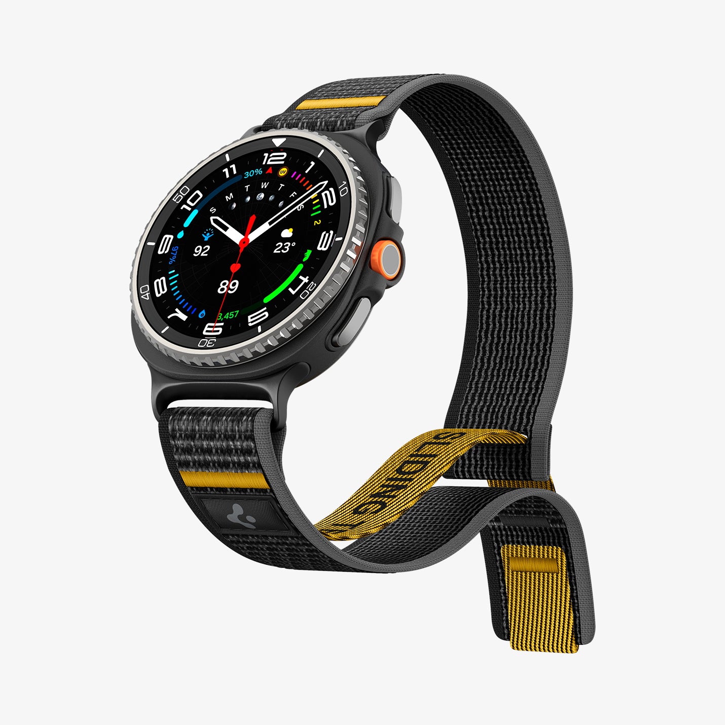 AMP10111 - Galaxy Watch 8 Series Athlex Air in Active Black showing the front and partial inside of band