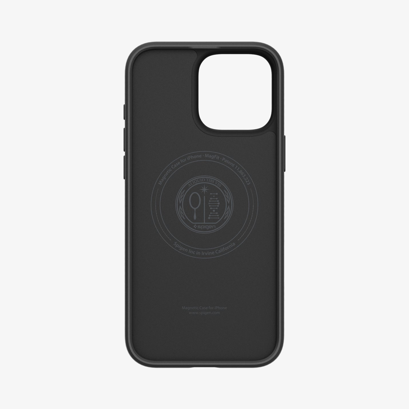 ACS09114 - iPhone 16 Pro Max Case Liquid Air T (MagFit + Camera Control) in Matte Black showing the inner