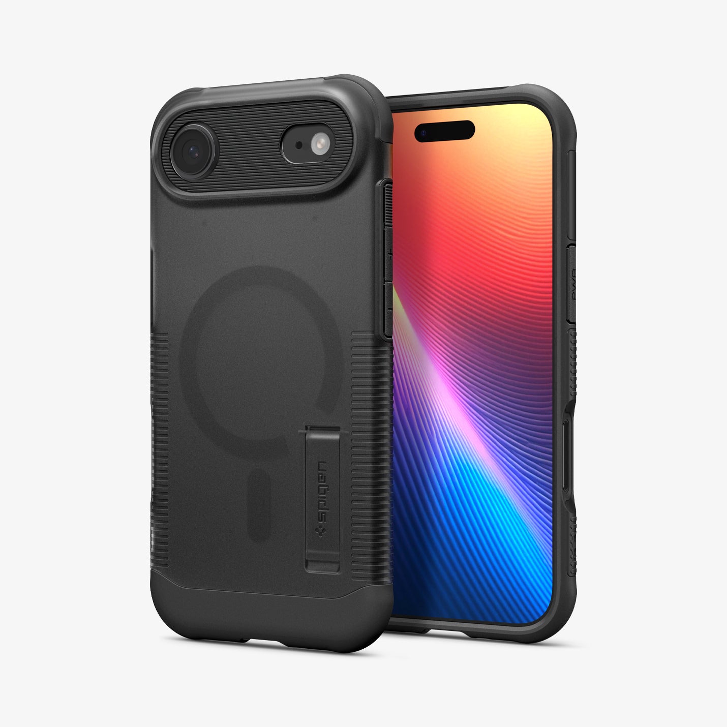 ACS09679 - iPhone 17 Air Slim Armor (MagFit) in Frost Black showing the back, partial front and sides