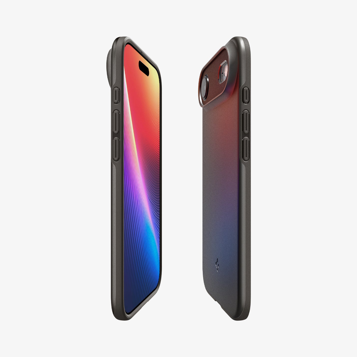 ACS09918 - iPhone 17 Air Thin Fit (MagFit) in Gunmetal showing the partial back, partial front, and sides