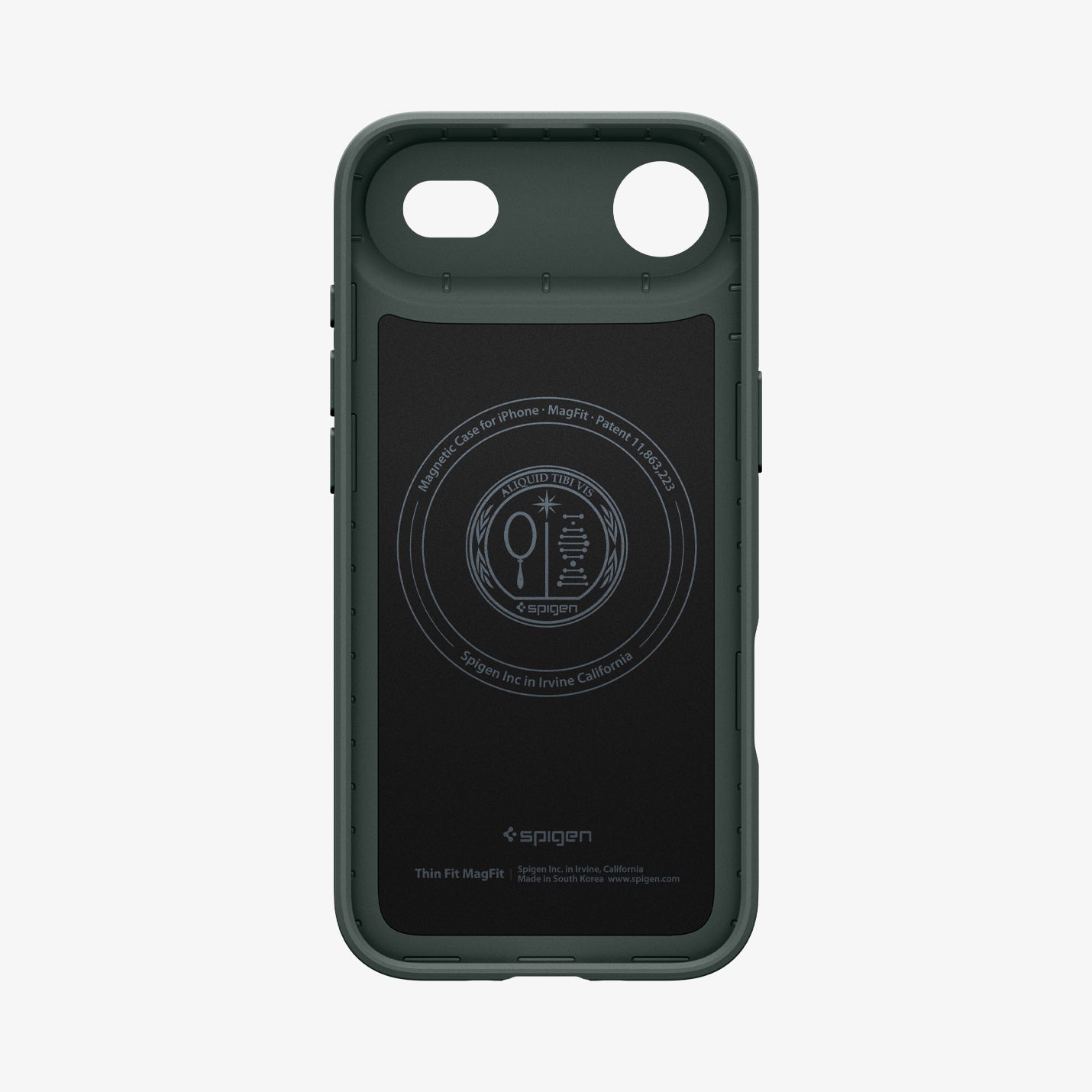 ACS09917 - iPhone 17 Air Thin Fit (MagFit) in Abyss Green showing the inner case