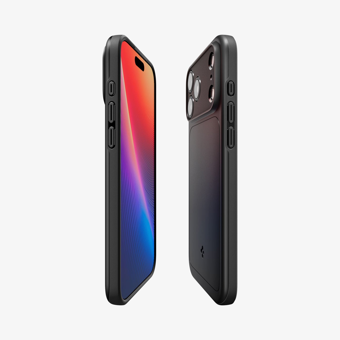 ACS09879 - iPhone 17 Pro Max Thin Fit (MagFit) in black showing the partial back, partial front, and sides
