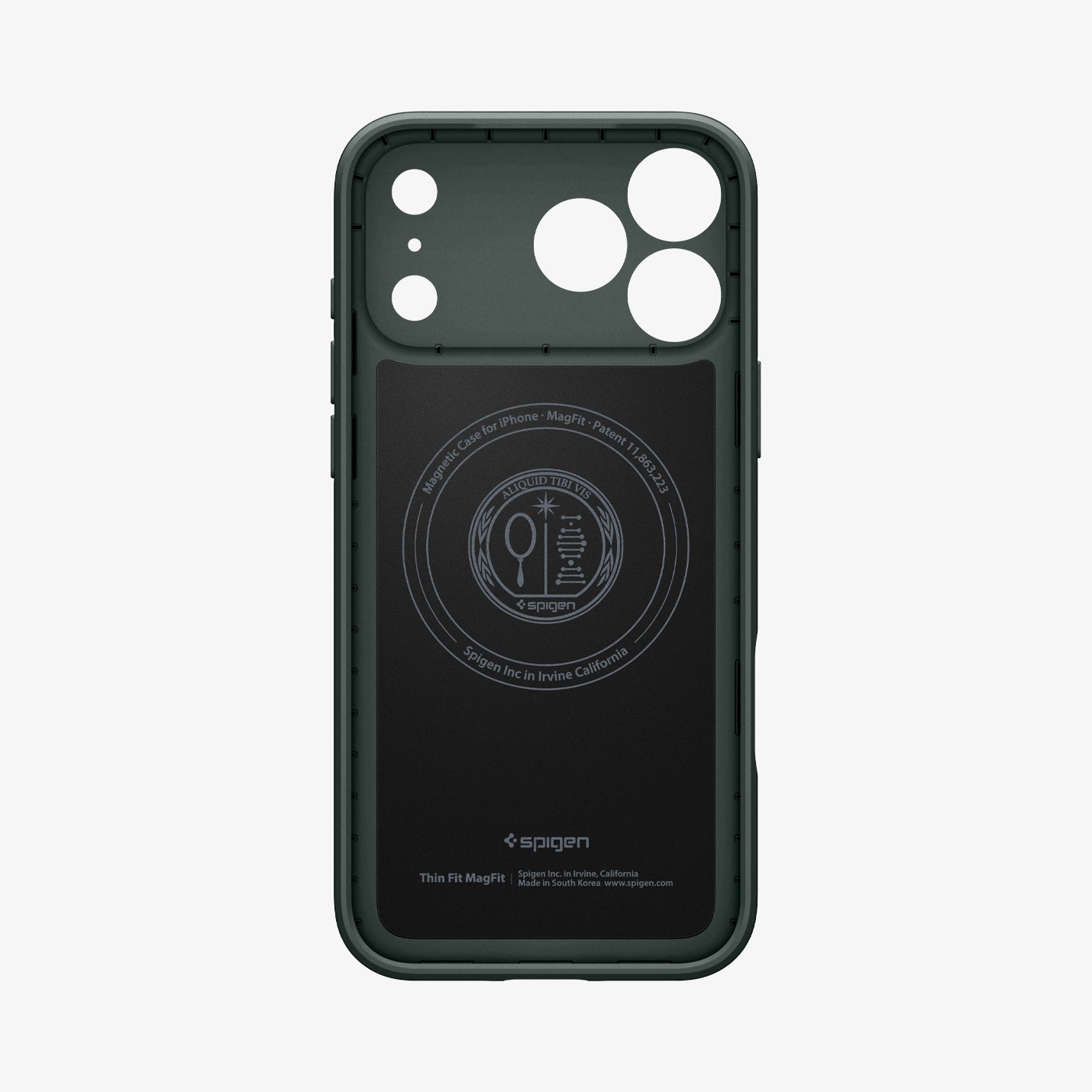 ACS09880 - iPhone 17 Pro Max Thin Fit (MagFit) in abyss green showing the inner case