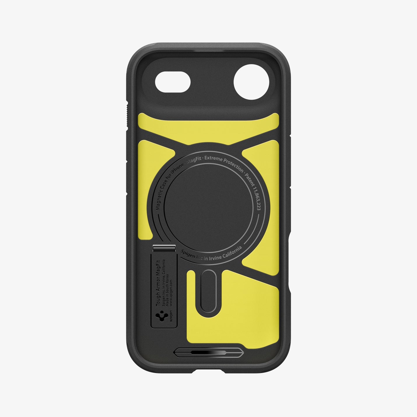ACS09928 - iPhone 17 Air Case Tough Armor T AI (MagFit) in black showing the inside of case