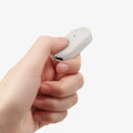 AMP09535 - s581w selfie stick magfit in dune beige showing a hand holding the device camera tool on a selfie stick