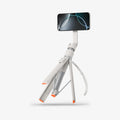 AMP09535 - s581w selfie stick magfit in dune beige showing the front, sides and tripod stand open