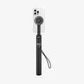 AMP09534 - s581w selfie stick magfit in black showing the back with a device attached to a selfie stick