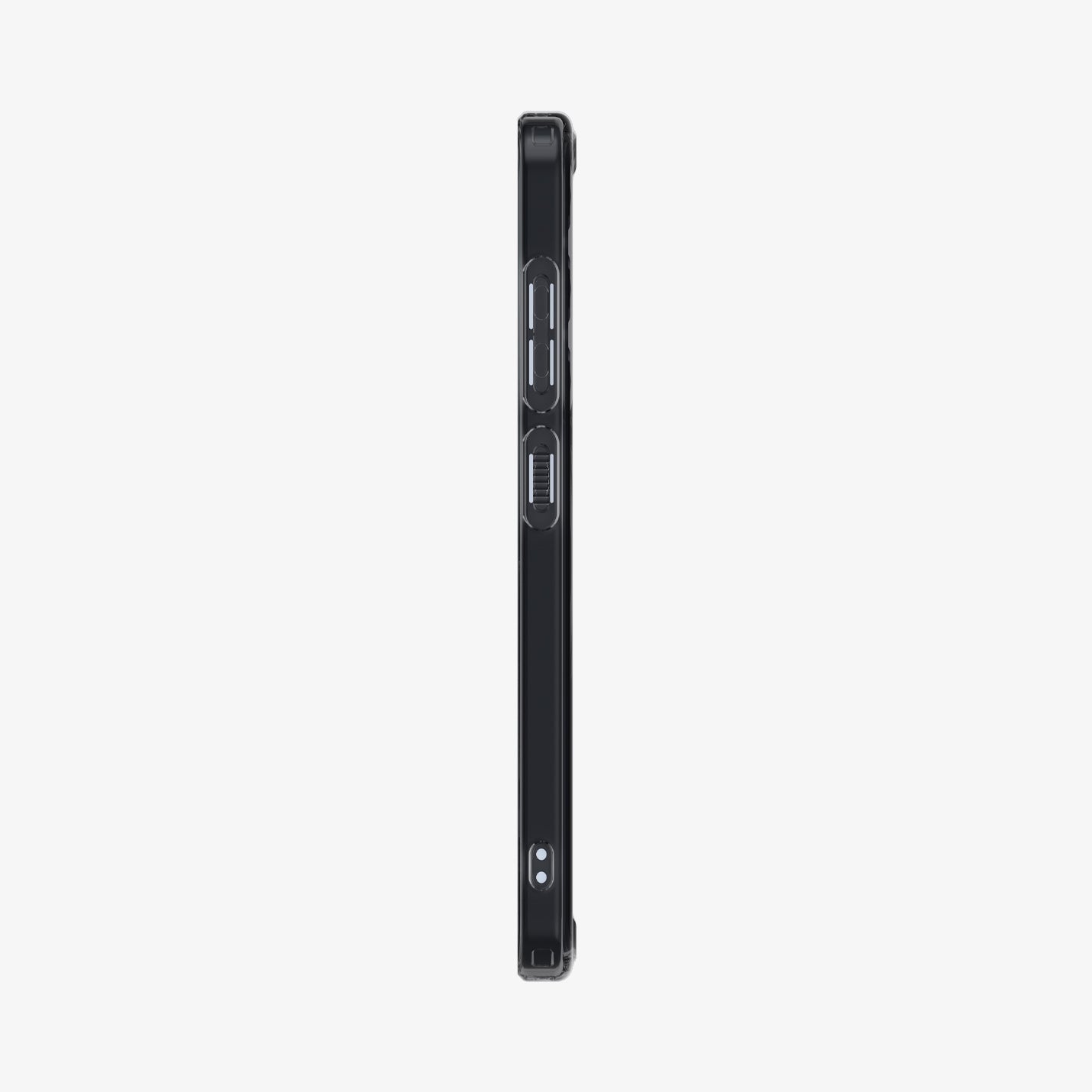 ACS09005 - Galaxy S25 Case Ultra Hybrid Metal Ring (MagFit) in Frost Black showing the side