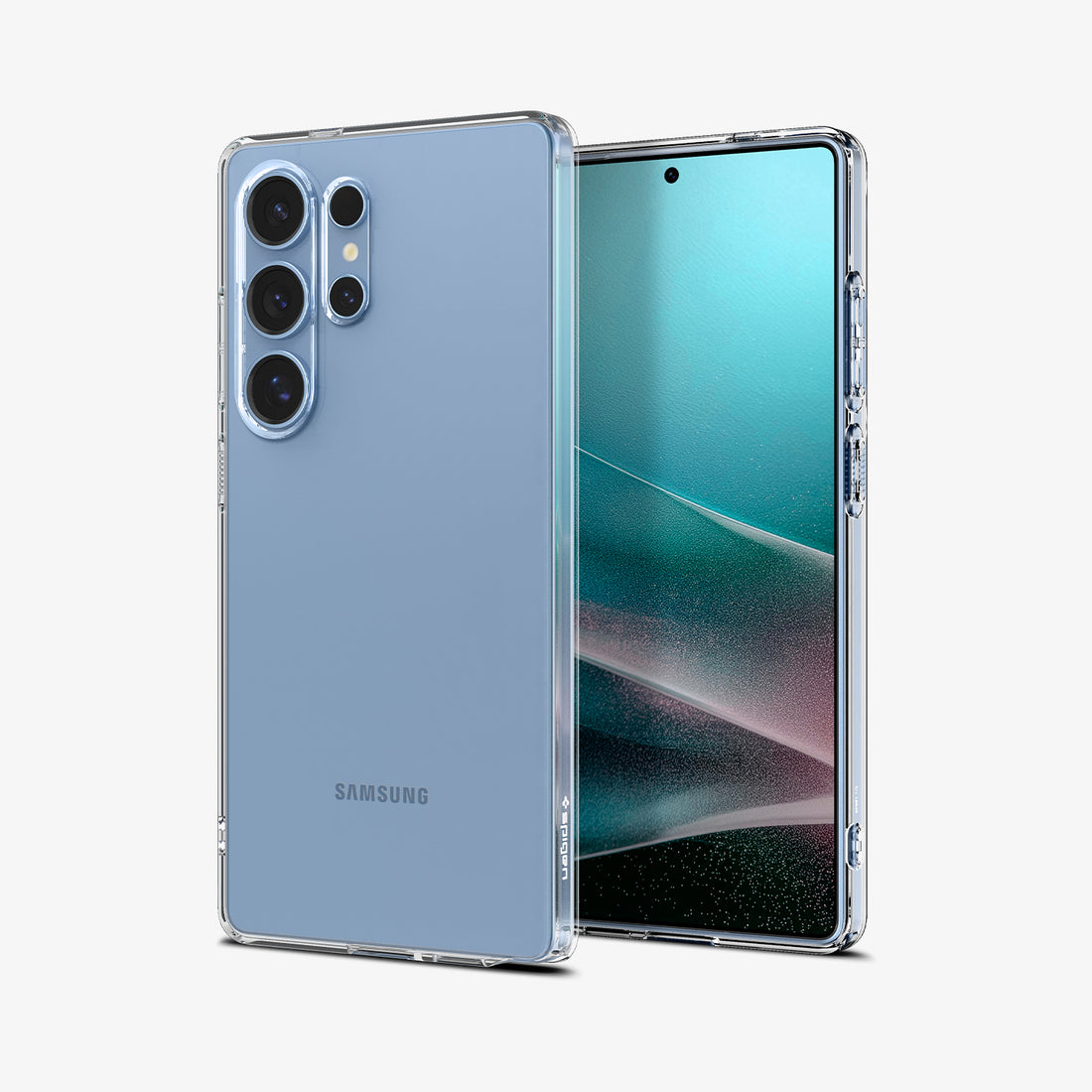 ACS08948 - Galaxy S25 Ultra Case Liquid Crystal in Crystal Clear showing the back